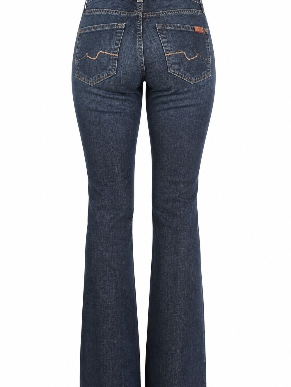 7 for All Mankind Original Bootcut Jeans Size 28 Dark Wash Squiggle Pocket